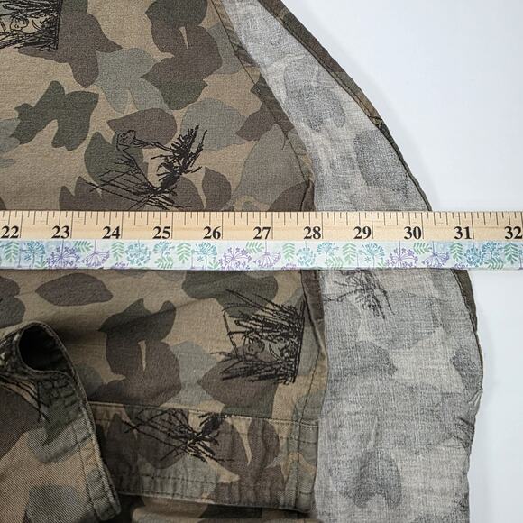 Wrangler Rugged Wear Camo Long Sleeve Button Up Shirt Size M All Over Dog Print - Picture 11 of 12